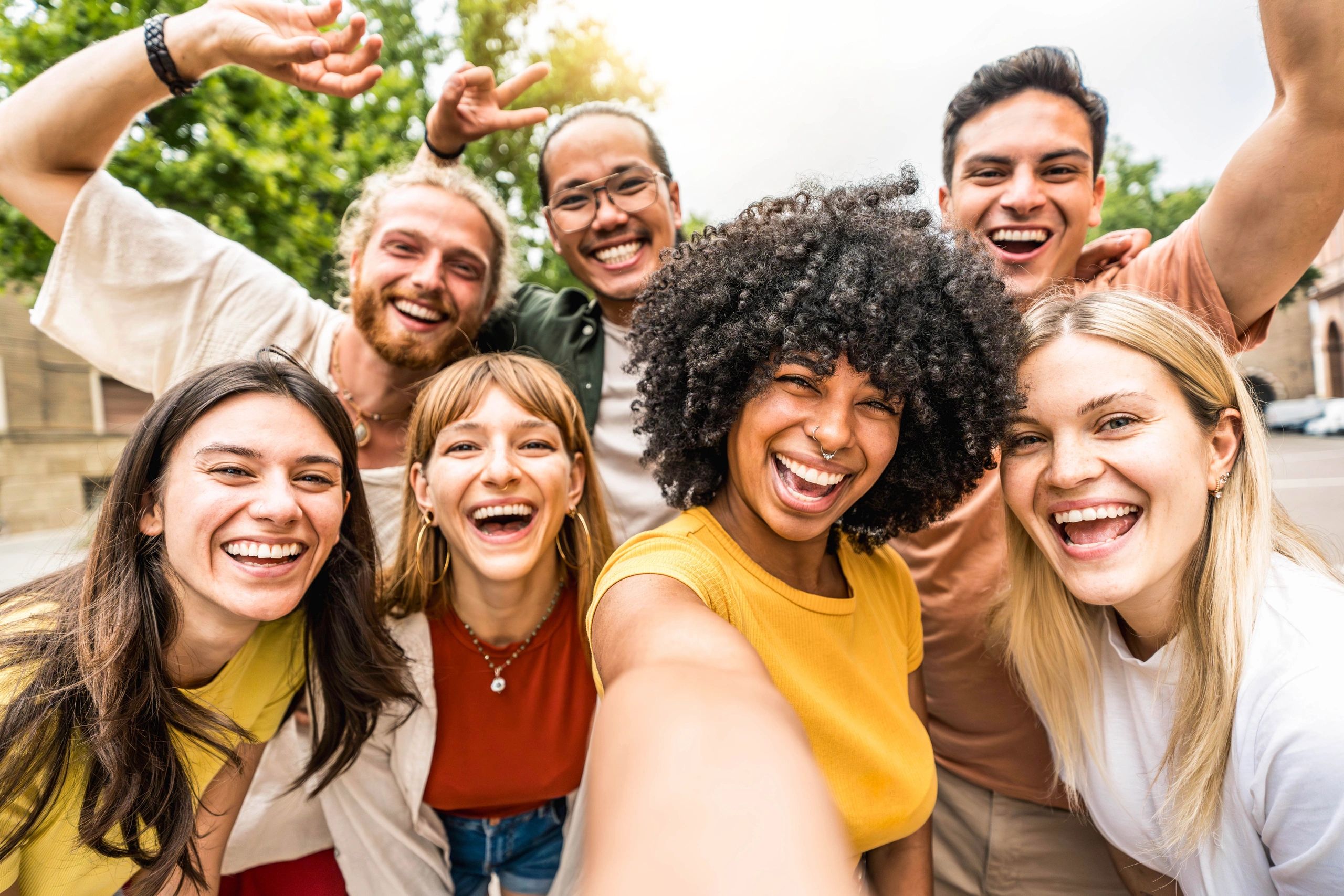 Group of happy people